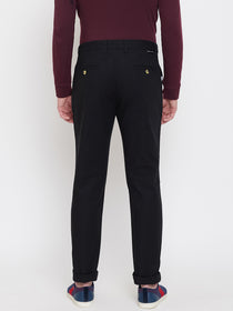 JUMP USA Men Black Casual Slim Fit Trousers - JUMP USA