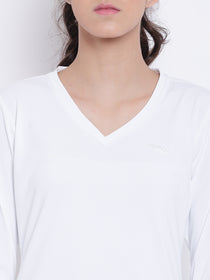Women White Casual T-shirt - JUMP USA