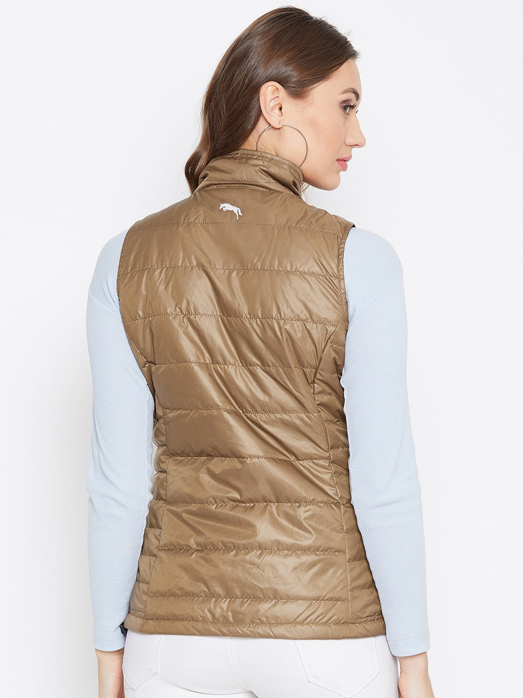 JUMP USA Women Brown Solid Padded Jacket - JUMP USA