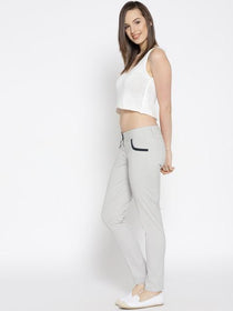 Women Solid Slim Fit Trousers - JUMP USA