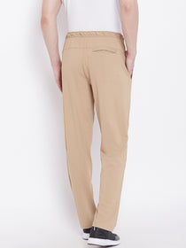 JUMP USA Men Beige Active Wear Solid Track Pant - JUMP USA