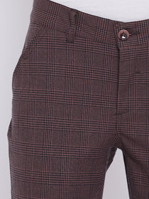 Women Coffee Brown Casual Trousers - JUMP USA