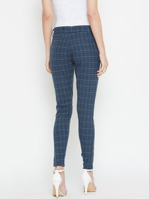 Women Checked Slim fit Casual Trousers - JUMP USA