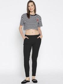 Women Solid Slim Fit Chinos - JUMP USA