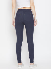 Women Navy Blue Casual Tights - JUMP USA