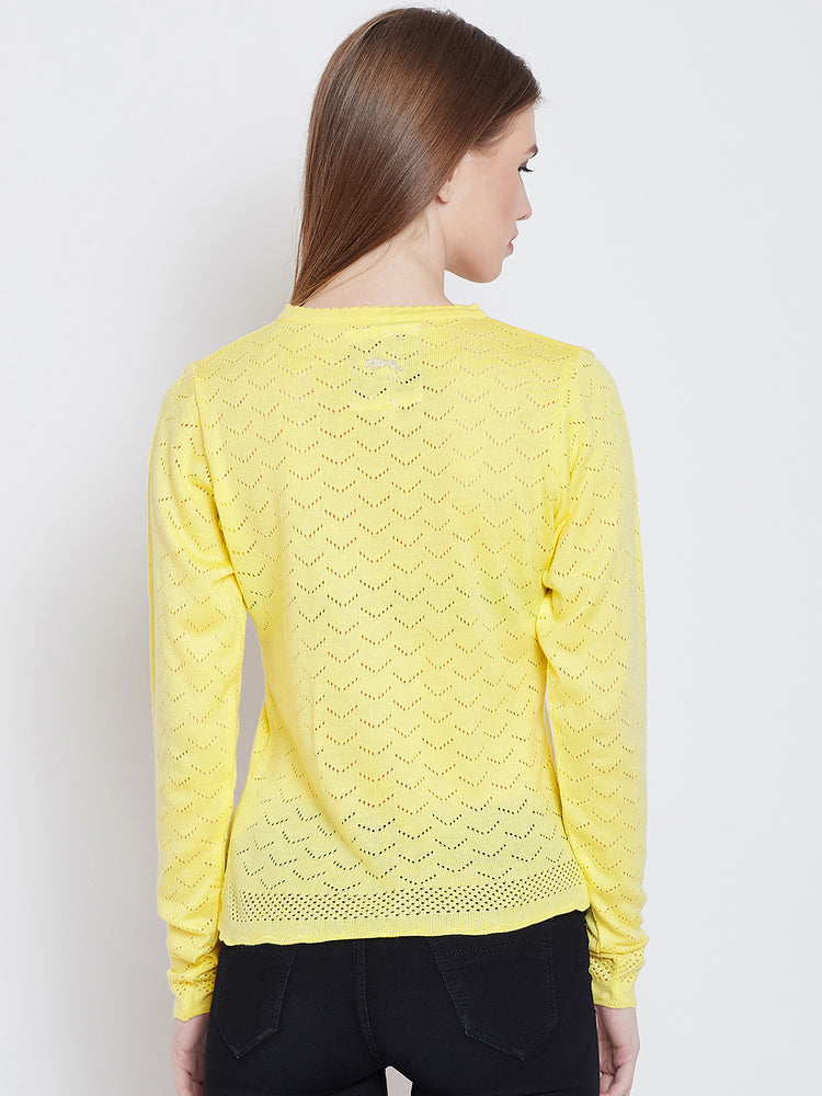 Women Yellow Casual Sweaters - JUMP USA