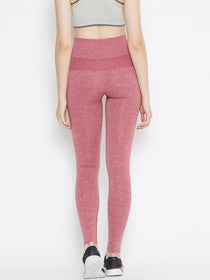 JUMP USA Women Red Solid Skinny-Fit Tights - JUMP USA