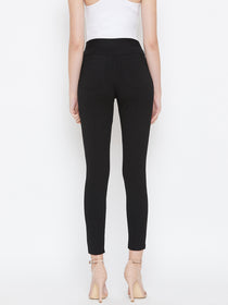 JUMP USA Women Black Solid Casual Skinny fit Trousers - JUMP USA