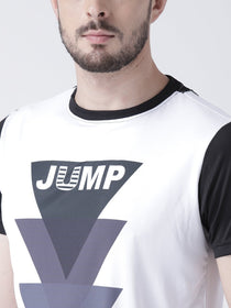 Men White Graphic Round Neck T-shirt - JUMP USA
