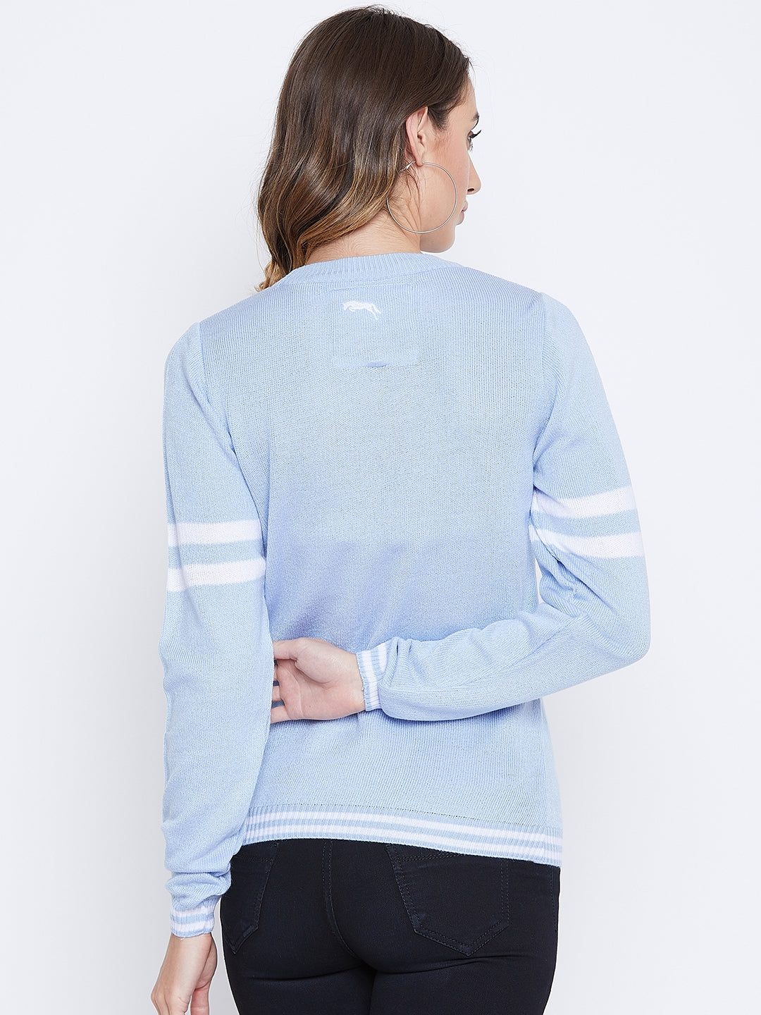 JUMP USA Women Blue Solid Sweaters - JUMP USA