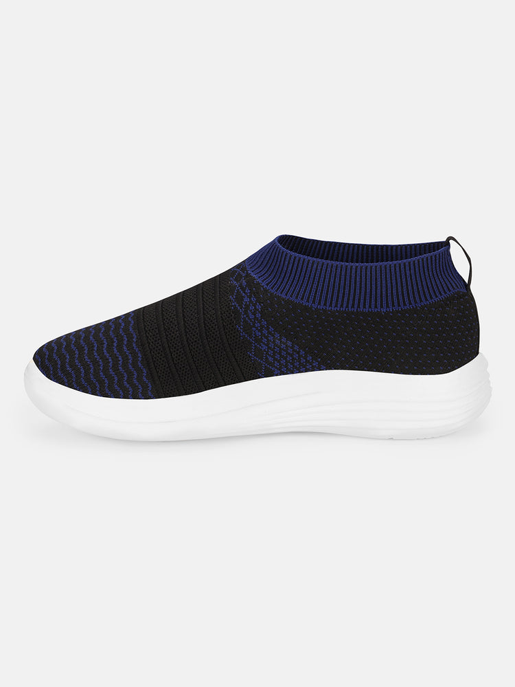JUMP USA Women's Textured Blue Smart Casual Sneakers Shoes - JUMP USA