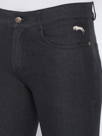 JUMP USA Men Black Solid Regular Fit Jeans - JUMP USA