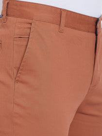 JUMP USA Men Bronze Casual Slim Fit Trousers - JUMP USA
