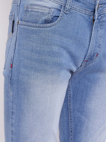 JUMP USA Men Blue Slim Fit Mid-Rise Clean Look Stretchable Jeans - JUMP USA