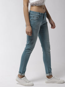 Women Blue Skinny Fit Mid-Rise Clean Look Jeans - JUMP USA