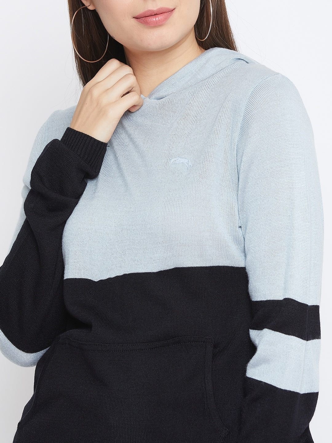 JUMP USA Women Solid Casual Hooded Pullover - JUMP USA