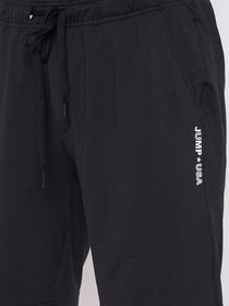 JUMP USA Men Black Solid Active Wear Shorts - JUMP USA