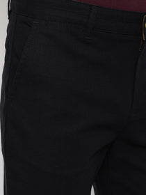 JUMP USA Men Black Casual Slim Fit Trousers - JUMP USA