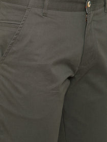 JUMP USA Men Charcoal Casual Regular Fit Trousers - JUMP USA