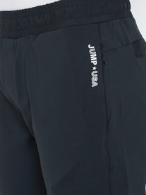JUMP USA Men Black Solid Sports Track Pant - JUMP USA
