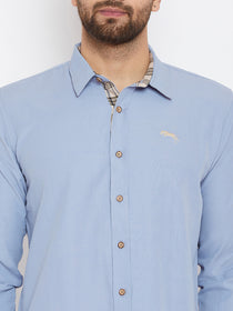 JUMP USA Men Blue Regular Fit Solid Casual Shirt - JUMP USA