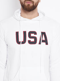 Mens Solid White Sweatshirt - JUMP USA
