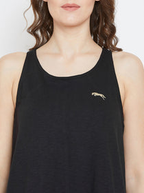 JUMP USA Women Black Solid Tank Top - JUMP USA