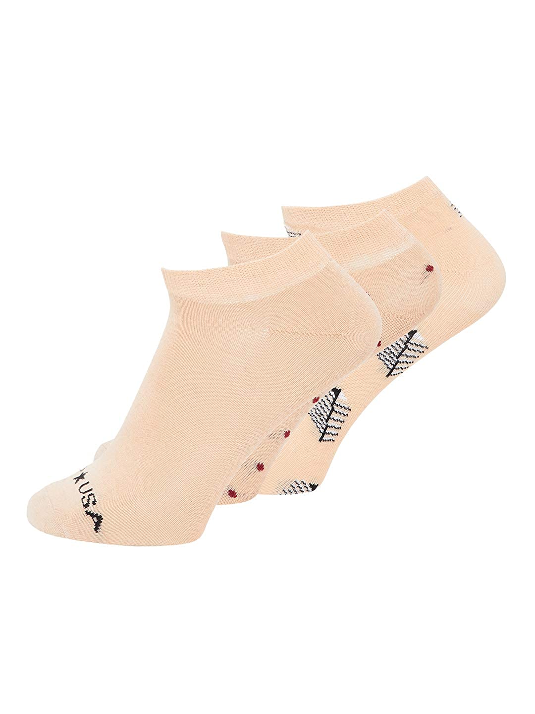 Jump Usa Women's Pack Of 3 Ankle Length Socks