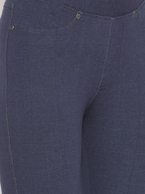 Women Navy Blue Casual Tights - JUMP USA