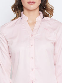 JUMP USA Women Pink Solid Casual Shirts - JUMP USA