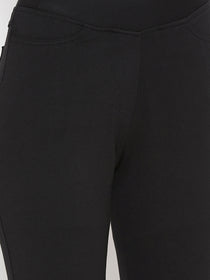 JUMP USA Women Black Solid Casual Skinny fit Trousers - JUMP USA