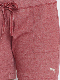 JUMP USA Women Red Solid Shorts - JUMP USA