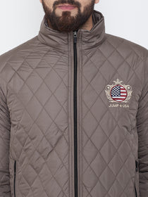JUMP USA Men Brown Design Casual Quilted Jacket - JUMP USA