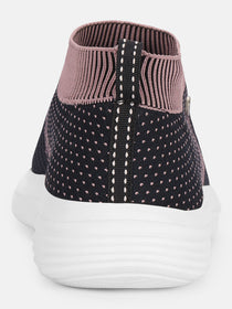 JUMP USA Women's Textured Blue Smart Casual Sneakers Shoes - JUMP USA