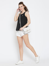 JUMP USA Women Black Solid Tank Top - JUMP USA