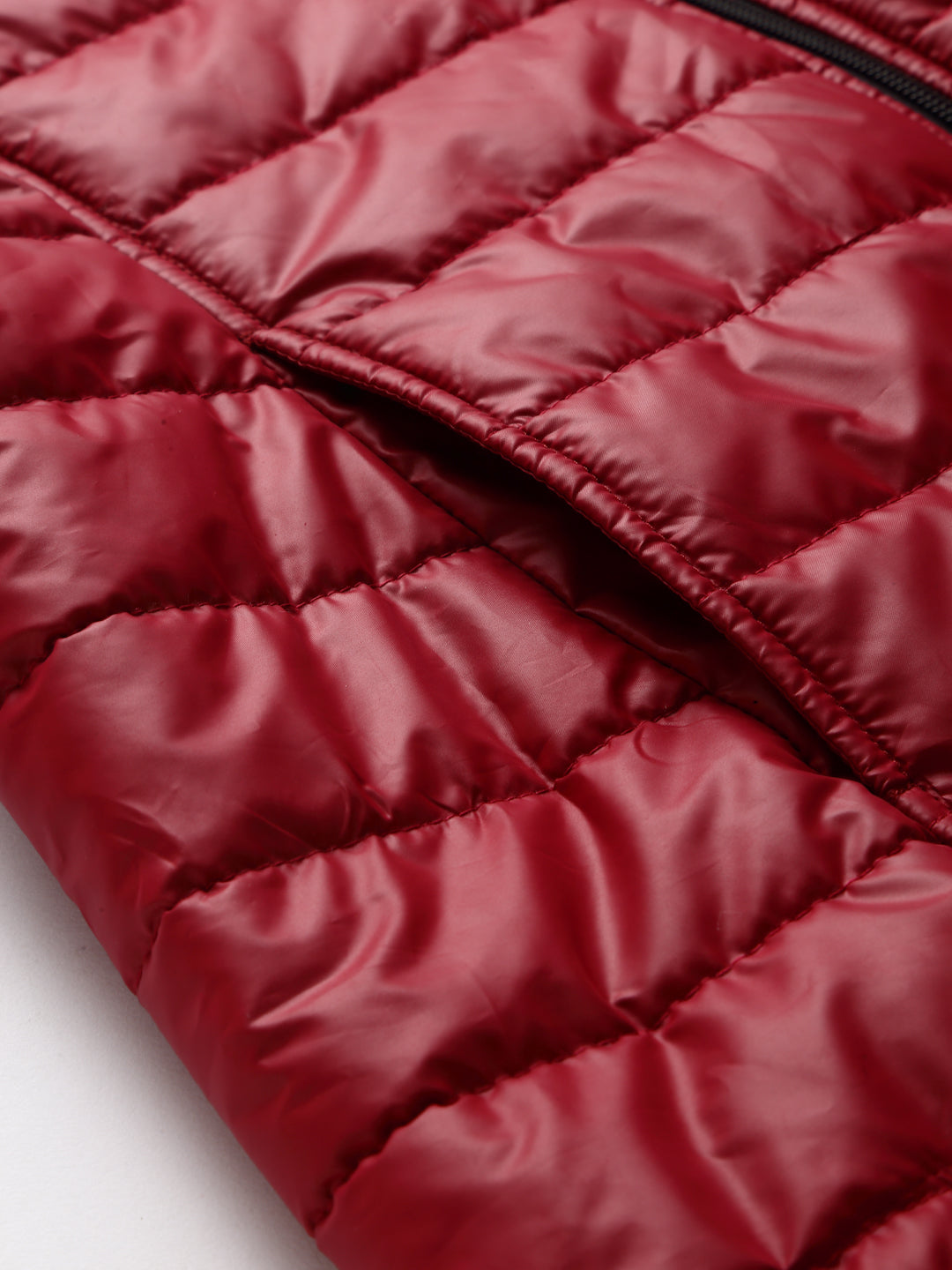 JUMP USA Women Maroon Solid Active Wear Jacket With Hood