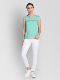 JUMP USA Women Blue Solid Regular Top - JUMP USA