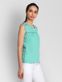 JUMP USA Women Blue Solid Regular Top - JUMP USA