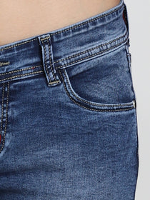 JUMP USA Women Blue Slim Fit Mid-Rise Clean Look Stretchable Jeans - JUMP USA