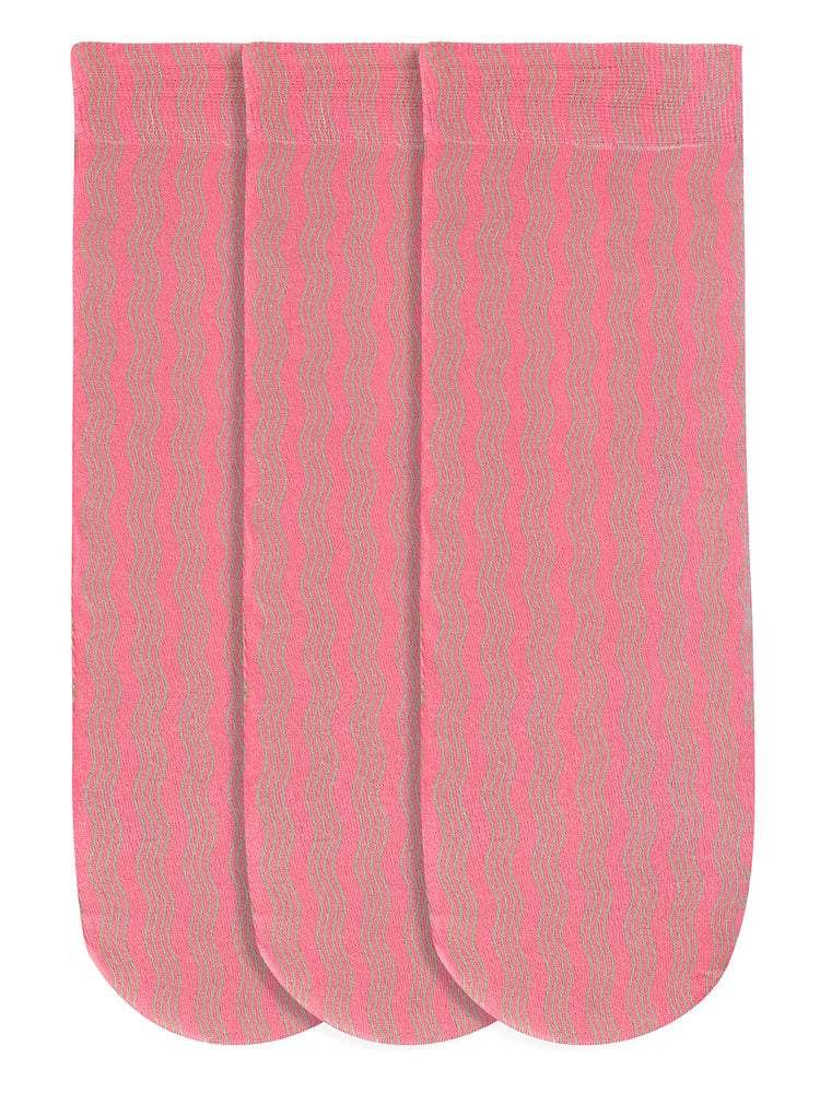 JUMP USA Women's Cotton Ankle Length Socks (Pink, Free Size) Pack of 3 - JUMP USA