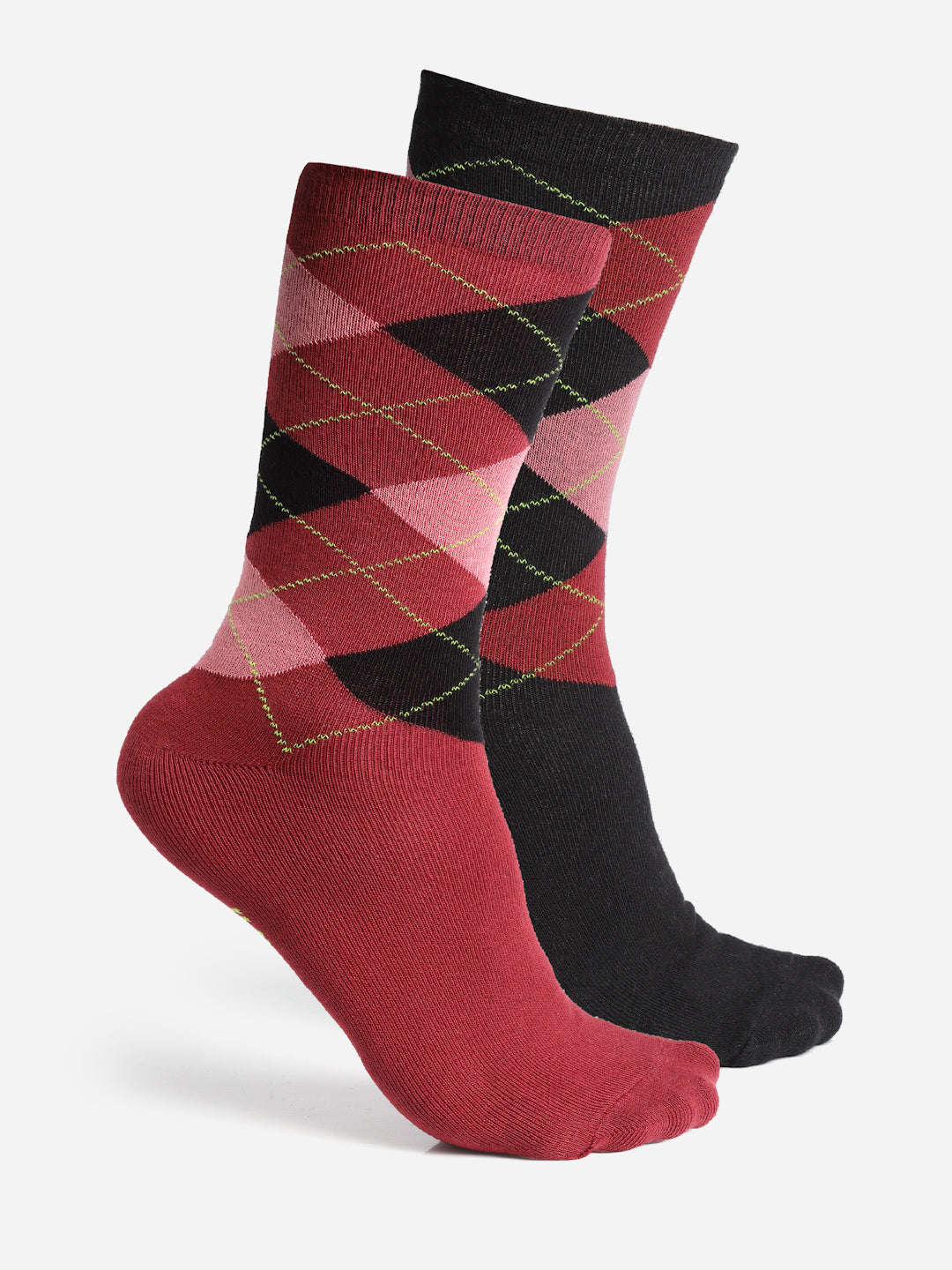 JUMP USA Men Pack Of 2 Assorted Calf-Length Trendy Socks