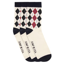 18SS161276-104-STD-JUMP-USA-Men's-Pack-of-3-Calf-Length-socks-|-Men's-Casual-Socks-for-Everyday-Wear-Sweat-Proof,-Quick-Dry,-Padded-for-Extra-Comfort-|-Cream-Cream-Cream