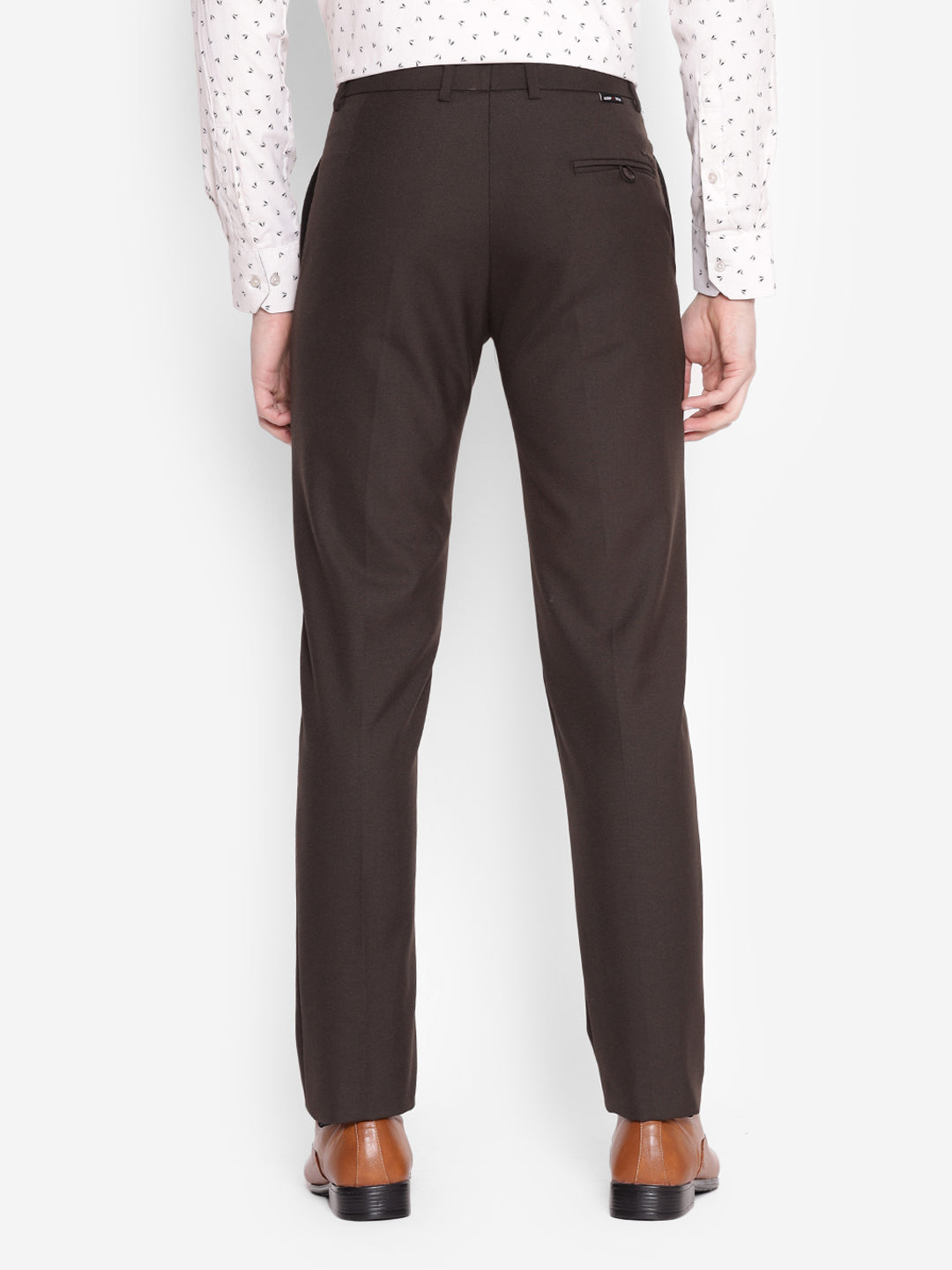 JUMP USA Men Chocolate Brown Casual Regular Fit Trousers - JUMP USA