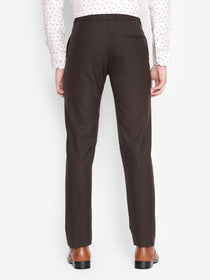 JUMP USA Men Chocolate Brown Casual Regular Fit Trousers - JUMP USA