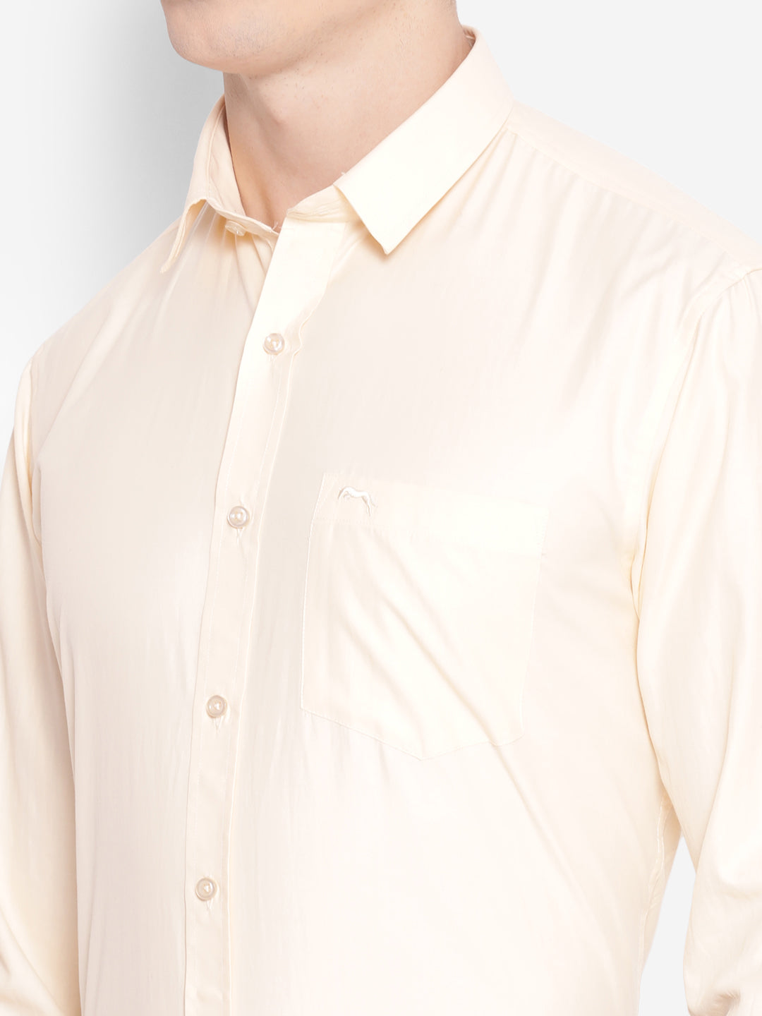 JUMP USA Men Blue Solid PolyCotton Formal Shirts