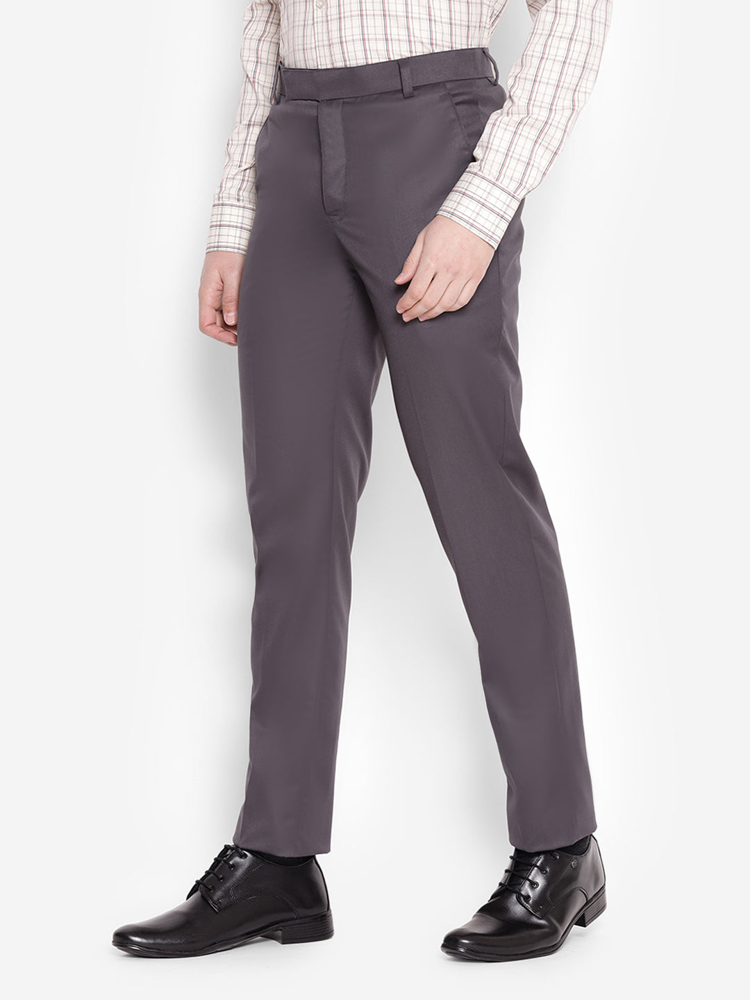 JUMP USA Men Grey Casual Regular Fit Trousers - JUMP USA