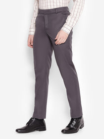 JUMP USA Men Grey Casual Regular Fit Trousers - JUMP USA