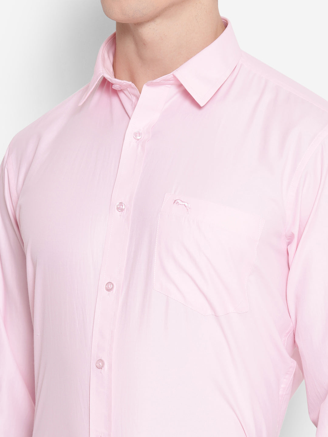 JUMP USA Men Blue Solid PolyCotton Formal Shirts