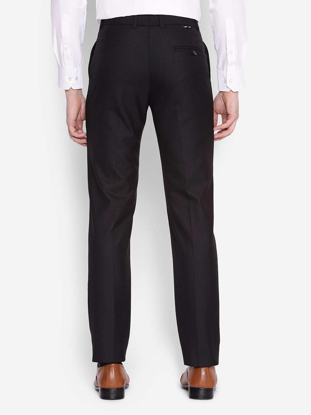 JUMP USA Men Black Casual Regular Fit Trousers - JUMP USA